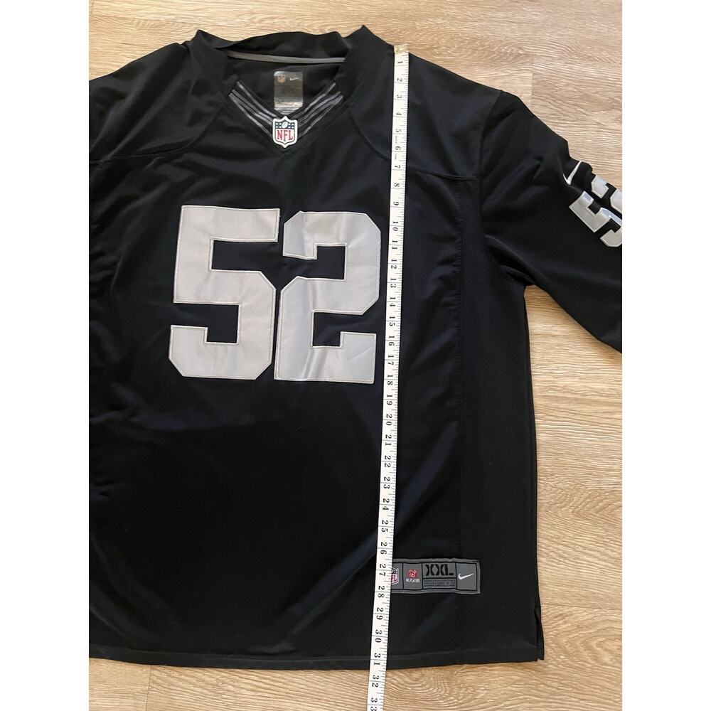 Nike Khalil Mack Raiders #52 NFL Jersey Mens XXL Black Oakland Las Vegas - Picture 8 of 8